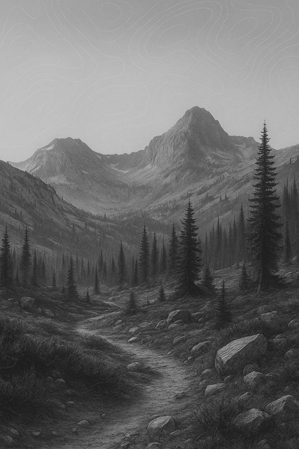 Trailhead Forest Scene